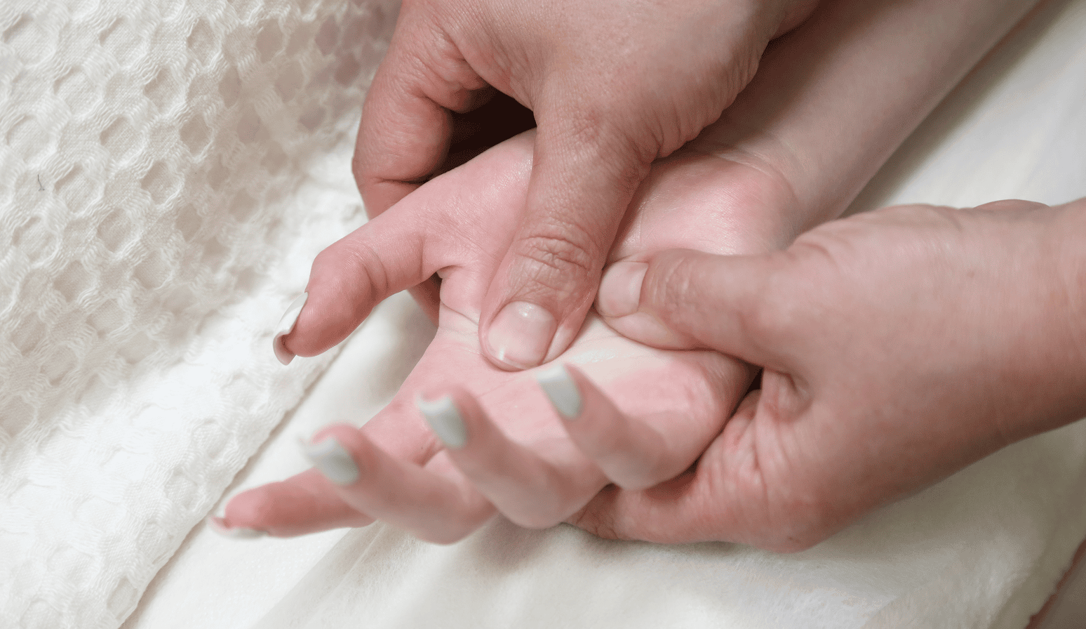 Hand massage therapy session