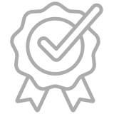 Verified quality seal with checkmark
