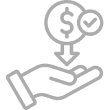 Hand receiving approved payment